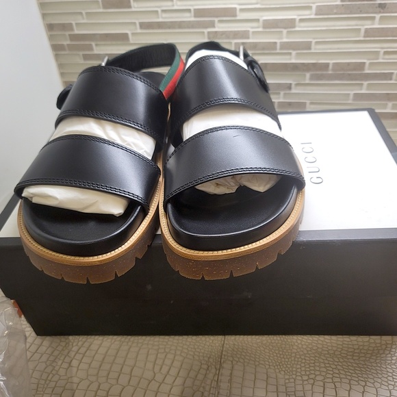 New Men's Unused Super High-End Couture Hand-Made Couture Cirano Gucci Sandals - Picture 8 of 16
